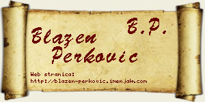 Blažen Perković vizit kartica